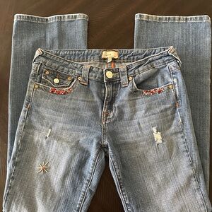 Distressed, Beaded/Embellished Vigoss Jeans in size 8/10